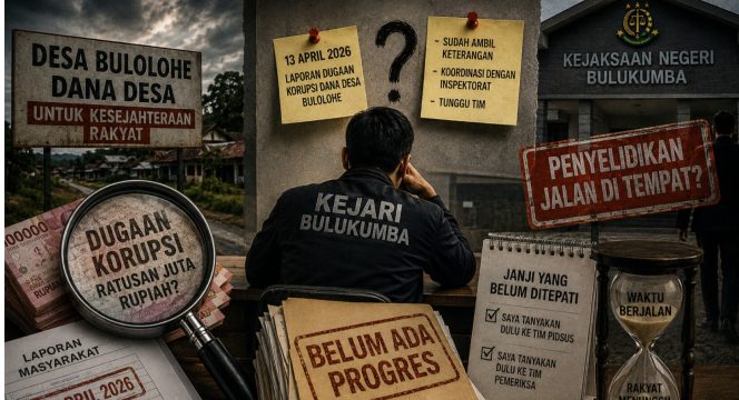 
 Ketika Laporan Dugaan Korupsi Dana Desa Bulolohe Terhenti di Antara “Tunggu Tim” dan “Koordinasi Inspektorat