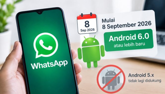 
 WhatsApp Ubah Dukungan Android Mulai 8 September, HP Lama Perlu Cek Versi
