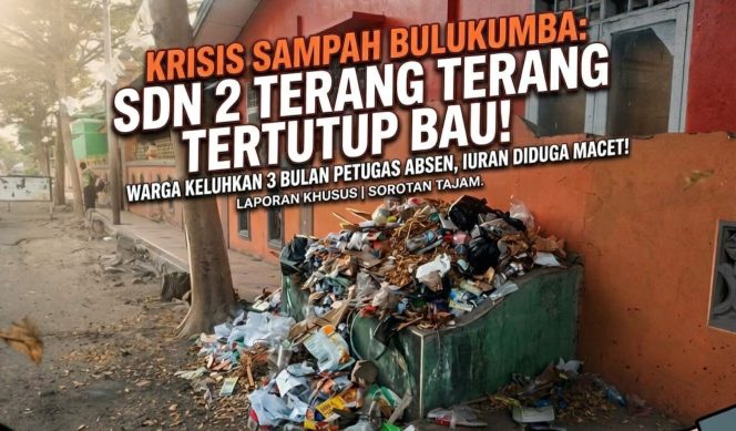 
 Warga Keluhkan Bau Menyengat, Sampah yang Menggunung di Depan SDN 2 Terang-Terang