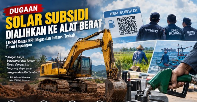 
 Dugaan Solar Subsidi Dialihkan ke Alat Berat, LIPAN Desak BPH Migas dan Instansi Terkait Turun Lapangan